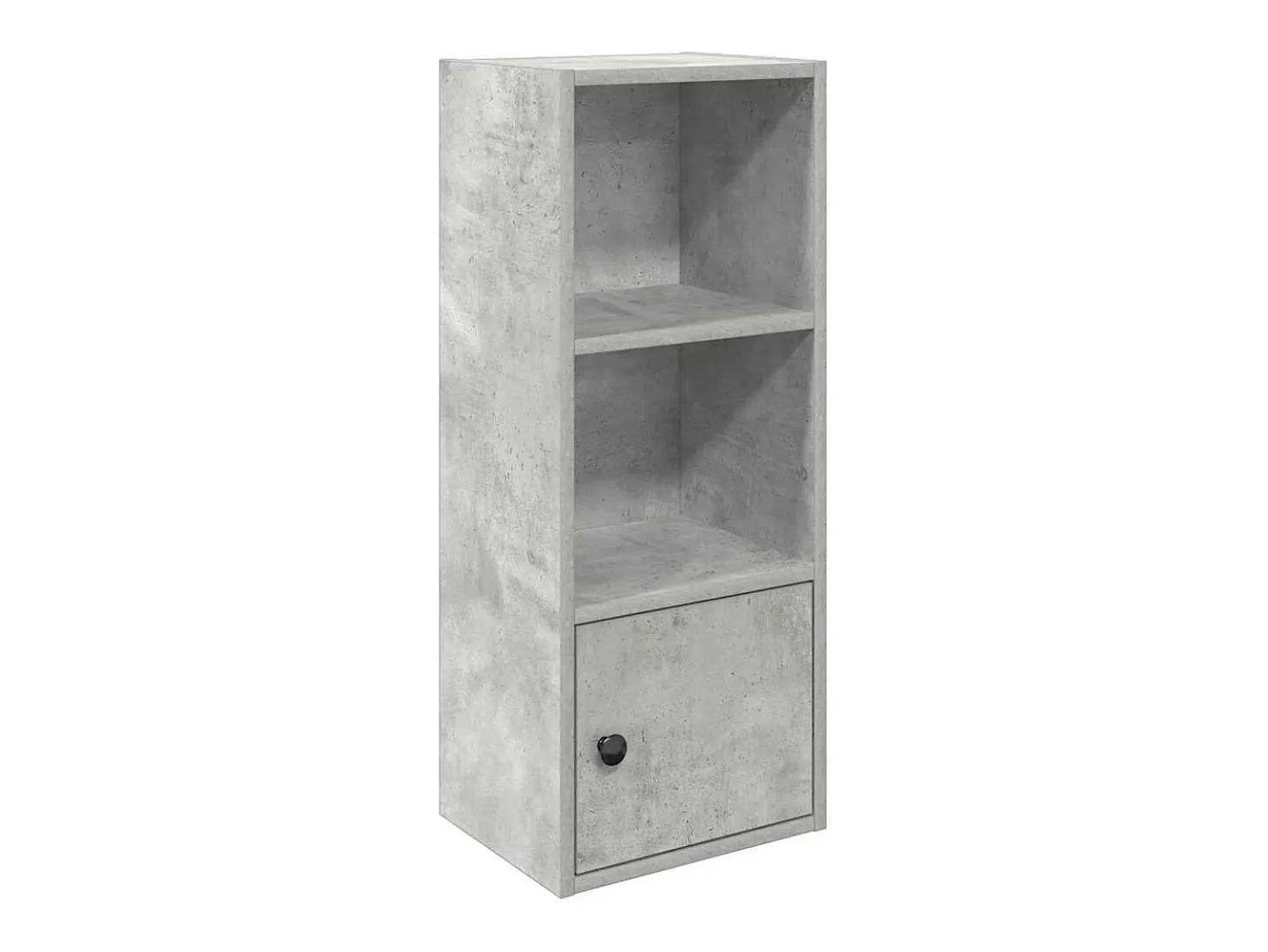 Estantería de madera de ingeniería gris hormigón 31x24x77 cm