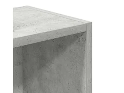Estantería de madera de ingeniería gris hormigón 31x24x77 cm