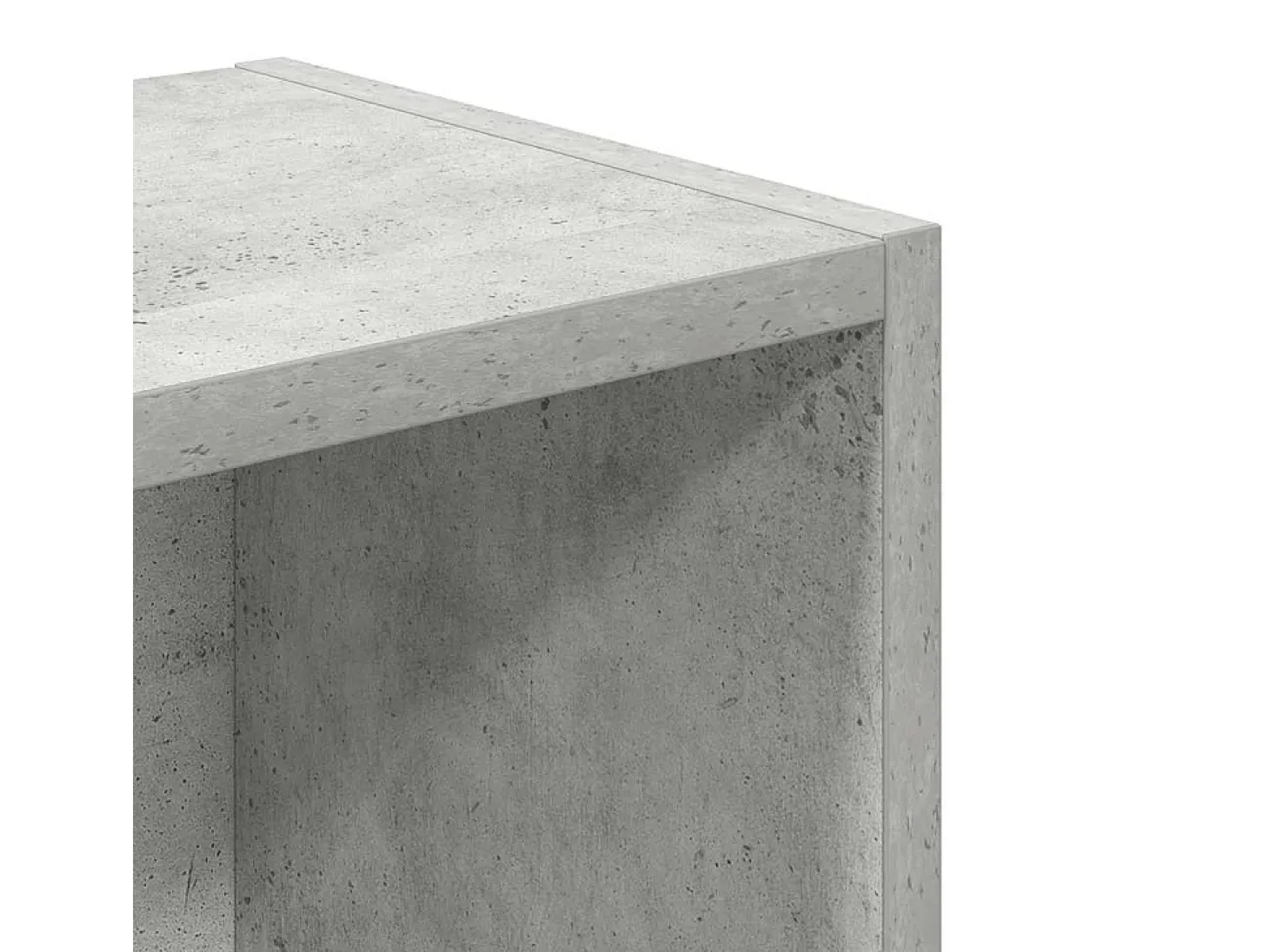 Estantería de madera de ingeniería gris hormigón 31x24x77 cm