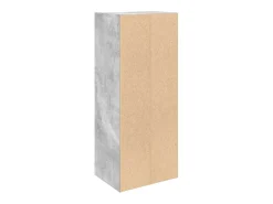 Estantería de madera de ingeniería gris hormigón 31x24x77 cm