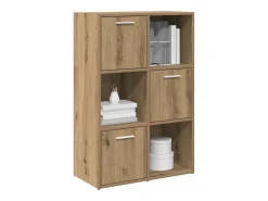 Estantería de madera de ingeniería roble artisan 60,5x30x90 cm