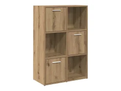 Estantería de madera de ingeniería roble artisan 60,5x30x90 cm