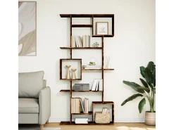 Estantería de madera de ingeniería roble ahumado 92x29x188 cm
