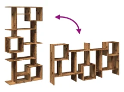 Estantería de madera de ingeniería roble ahumado 92x29x188 cm