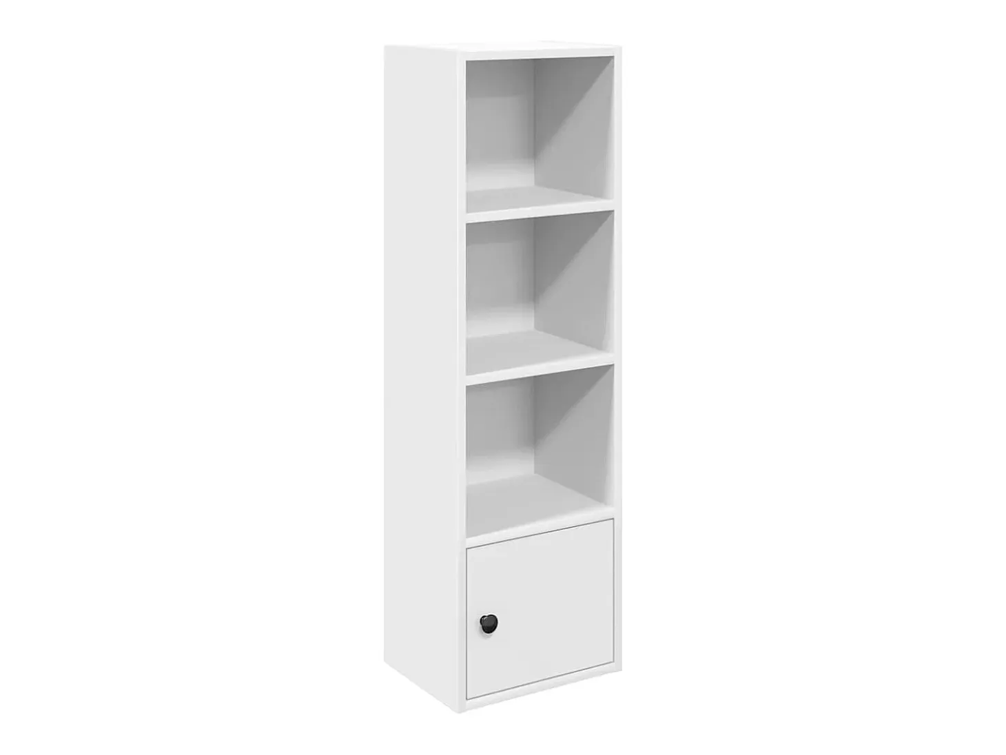 Estantería de madera de ingeniería blanca 31x24x102 cm