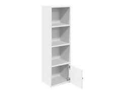 Estantería de madera de ingeniería blanca 31x24x102 cm