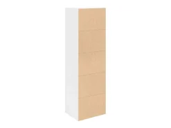 Estantería de madera de ingeniería blanca 31x24x102 cm