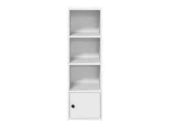 Estantería de madera de ingeniería blanca 31x24x102 cm