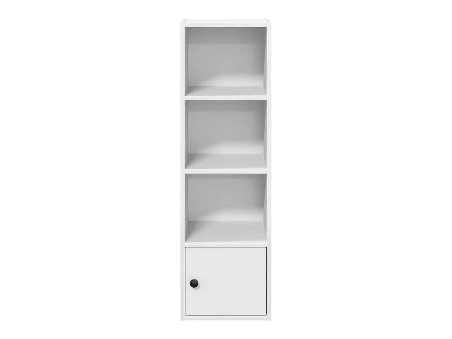Estantería de madera de ingeniería blanca 31x24x102 cm