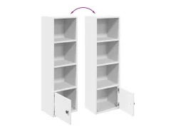 Estantería de madera de ingeniería blanca 31x24x102 cm