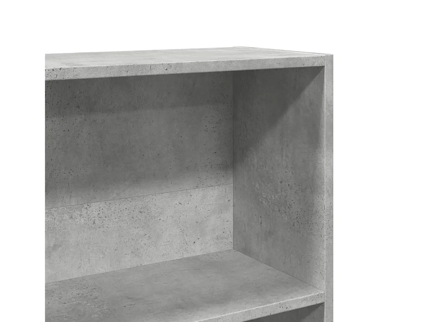 Estantería de madera de ingeniería gris hormigón 80x24x143 cm