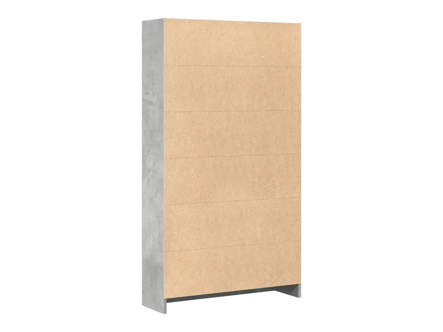 Estantería de madera de ingeniería gris hormigón 80x24x143 cm