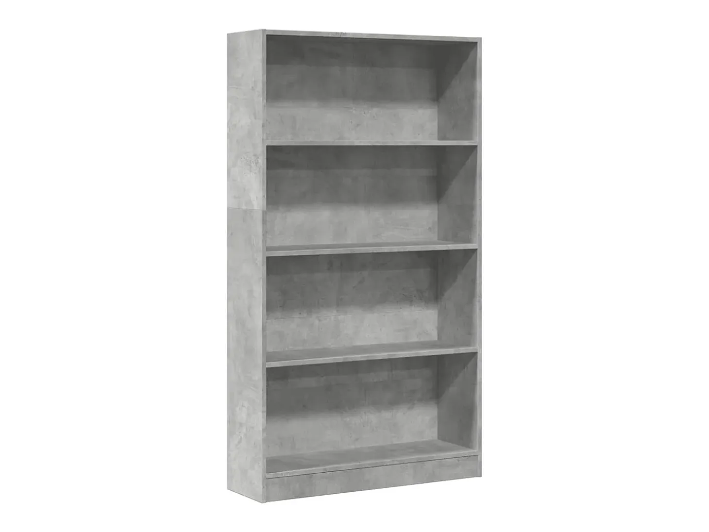 Estantería de madera de ingeniería gris hormigón 80x24x143 cm