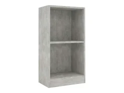 Estantería de madera de ingeniería gris hormigón 40x24x75 cm