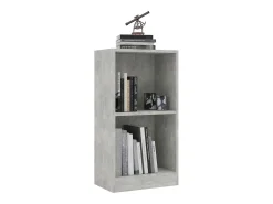 Estantería de madera de ingeniería gris hormigón 40x24x75 cm