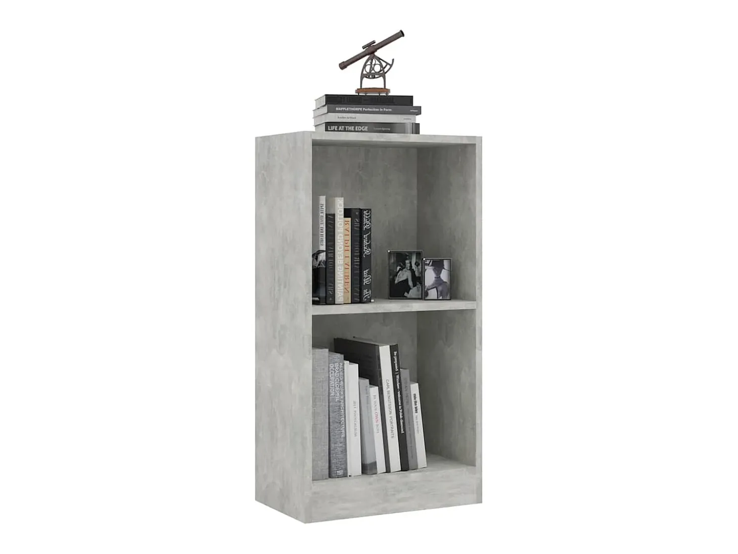 Estantería de madera de ingeniería gris hormigón 40x24x75 cm