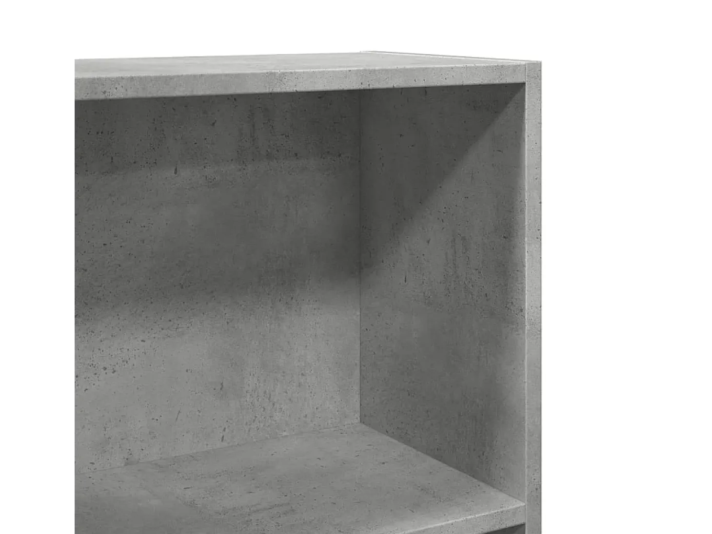 Estantería de madera de ingeniería gris hormigón 60x24x109 cm