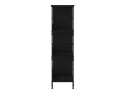 Estantería de madera de ingeniería negra 78,5x33x117,5 cm