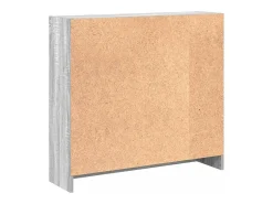 Estantería de madera de ingeniería gris Sonoma 80x24x76 cm