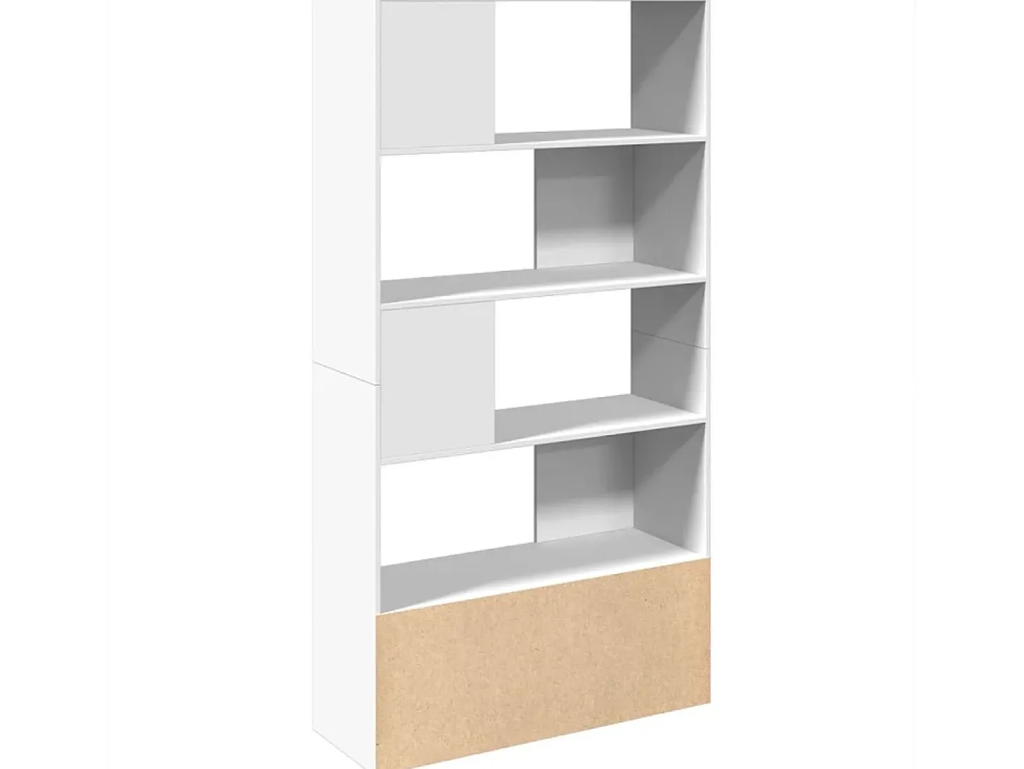 Estantería de madera de ingeniería blanca 100x36x189 cm