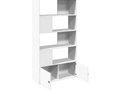 Estantería de madera de ingeniería blanca 100x36x189 cm
