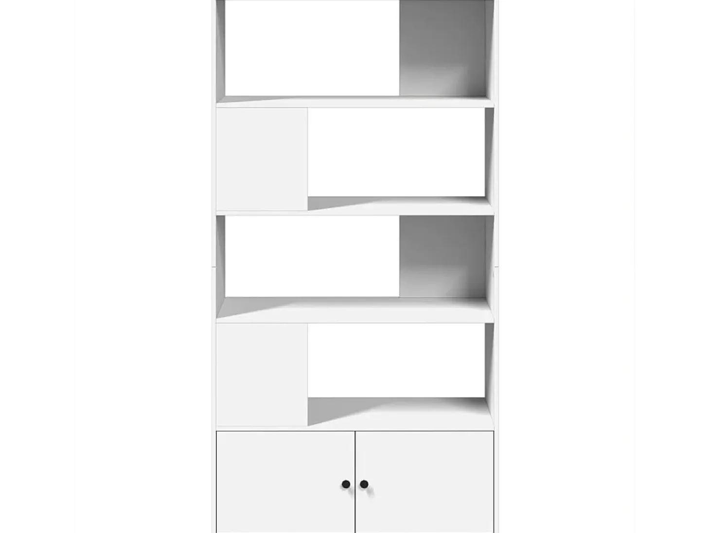 Estantería de madera de ingeniería blanca 100x36x189 cm