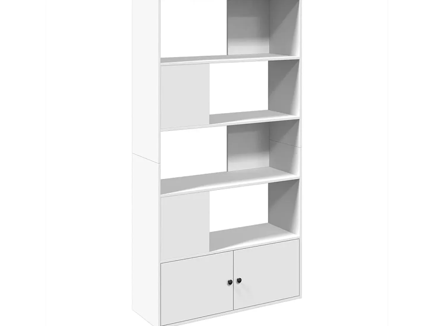Estantería de madera de ingeniería blanca 100x36x189 cm