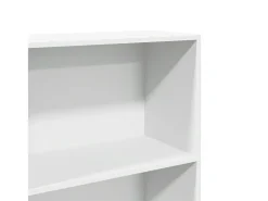 Estantería de madera de ingeniería blanca 60x30x152 cm