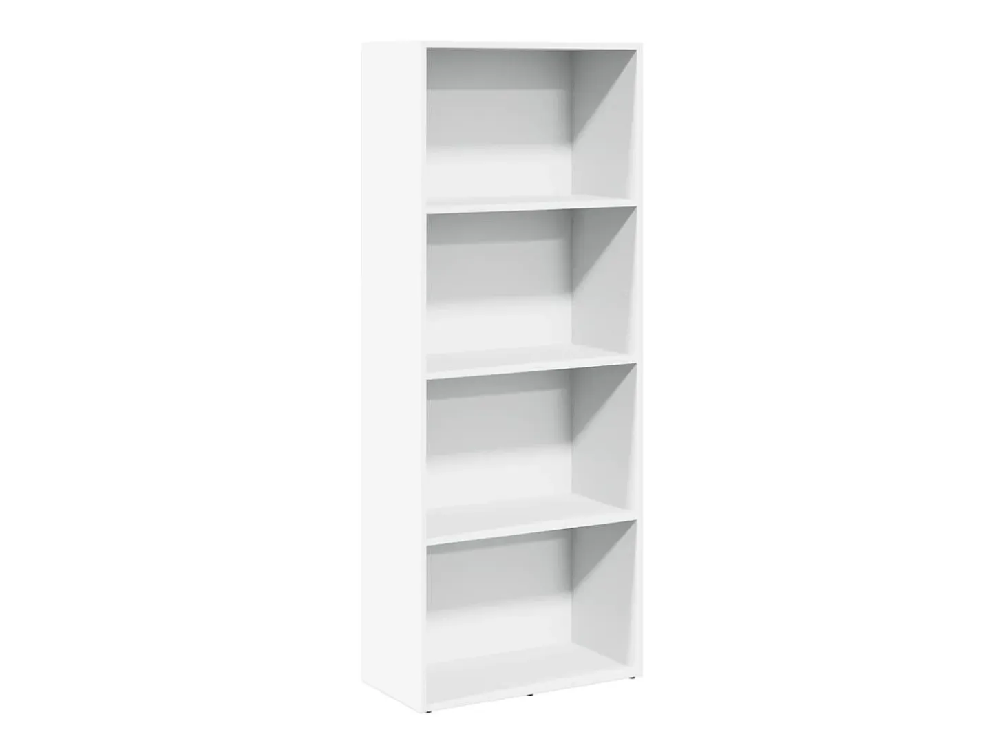 Estantería de madera de ingeniería blanca 60x30x152 cm