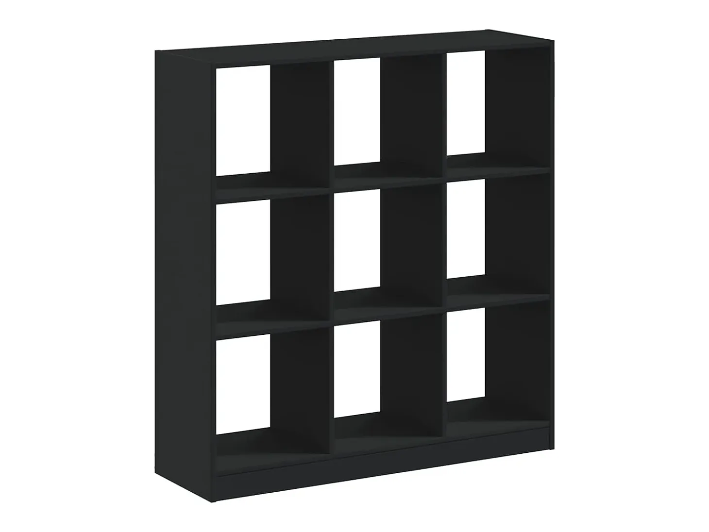 Estantería de madera de ingeniería negra 102x32x108 cm