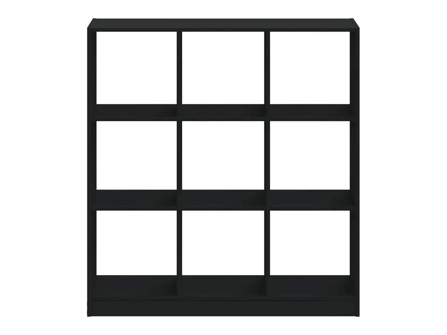 Estantería de madera de ingeniería negra 102x32x108 cm