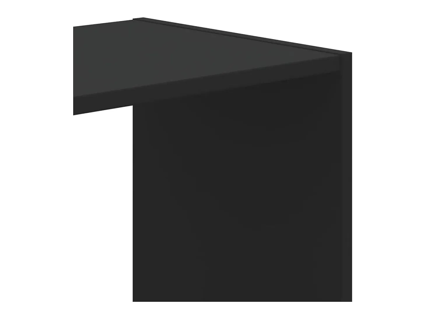 Estantería de madera de ingeniería negra 102x32x108 cm