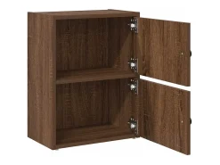 Estantería de madera de ingeniería marrón roble 40x24x52 cm