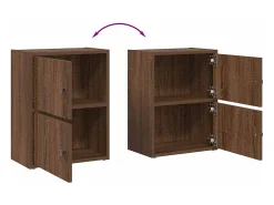 Estantería de madera de ingeniería marrón roble 40x24x52 cm