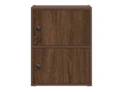 Estantería de madera de ingeniería marrón roble 40x24x52 cm