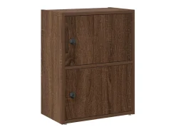 Estantería de madera de ingeniería marrón roble 40x24x52 cm
