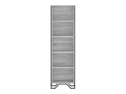 Estantería de madera de ingeniería gris Sonoma 50x31x169 cm
