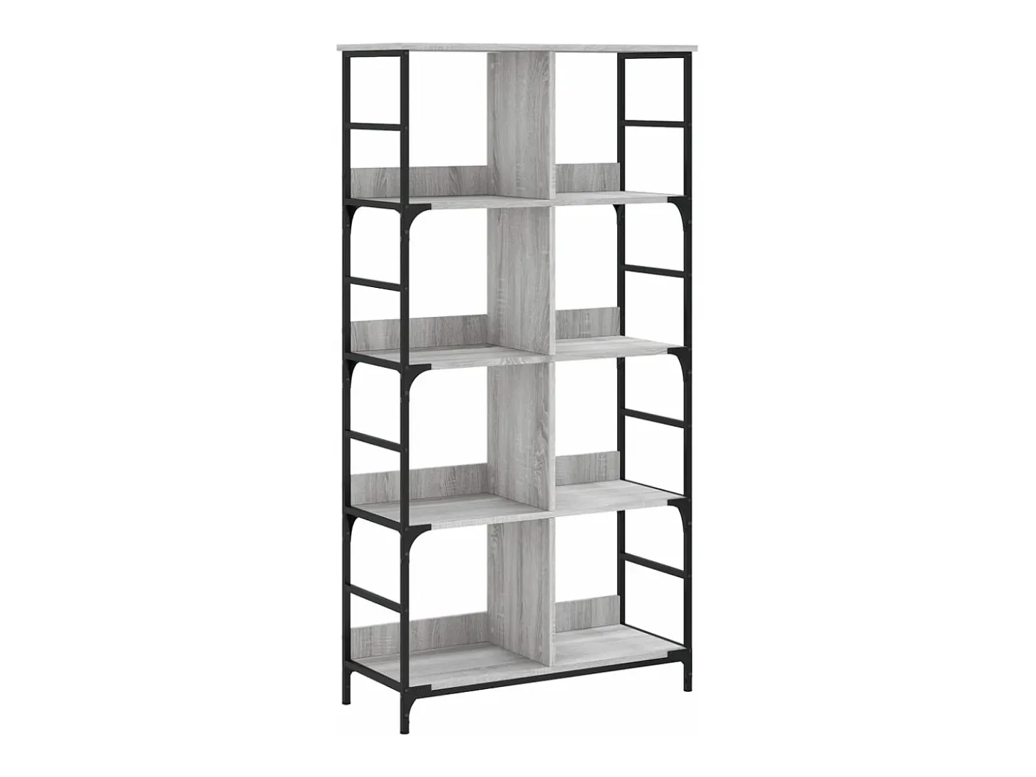 Estantería de madera de ingeniería gris Sonoma 78,5x33x153 cm