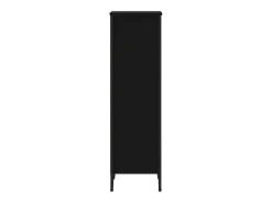 Estantería de madera de ingeniería negra 50x31x106 cm