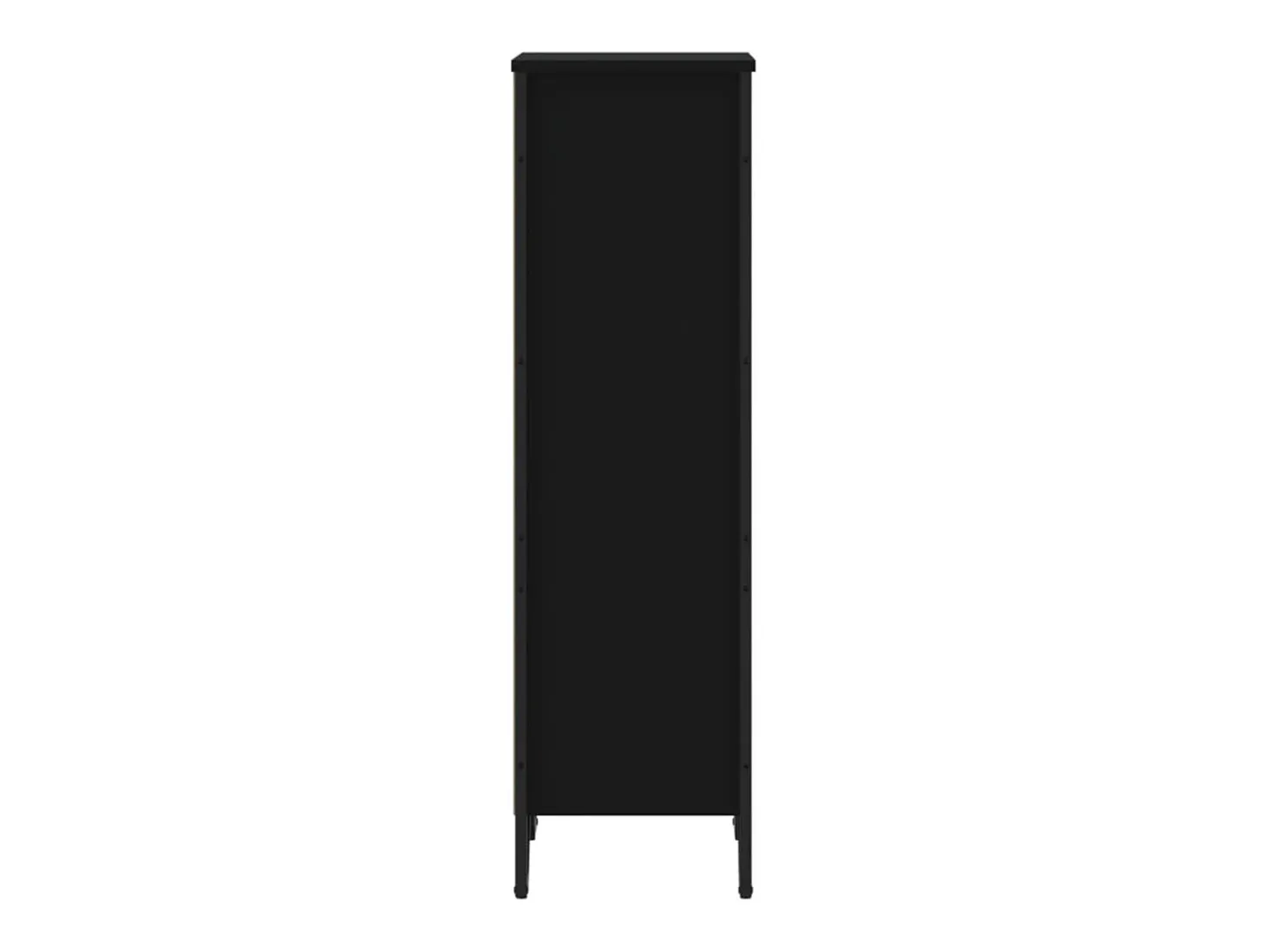Estantería de madera de ingeniería negra 50x31x106 cm