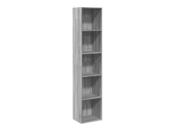 Estantería de madera de ingeniería gris Sonoma 40x30x189 cm