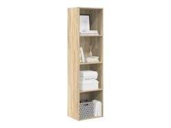 Estantería de madera de ingeniería roble Sonoma 40x30x152 cm