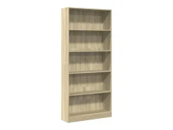 Estantería de madera de ingeniería roble Sonoma 80x24x176 cm