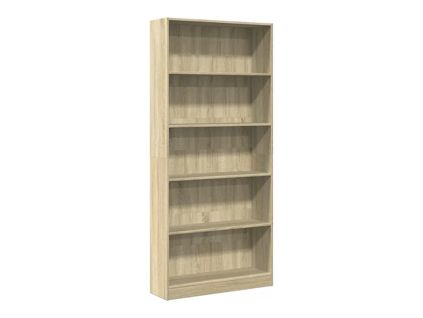 Estantería de madera de ingeniería roble Sonoma 80x24x176 cm
