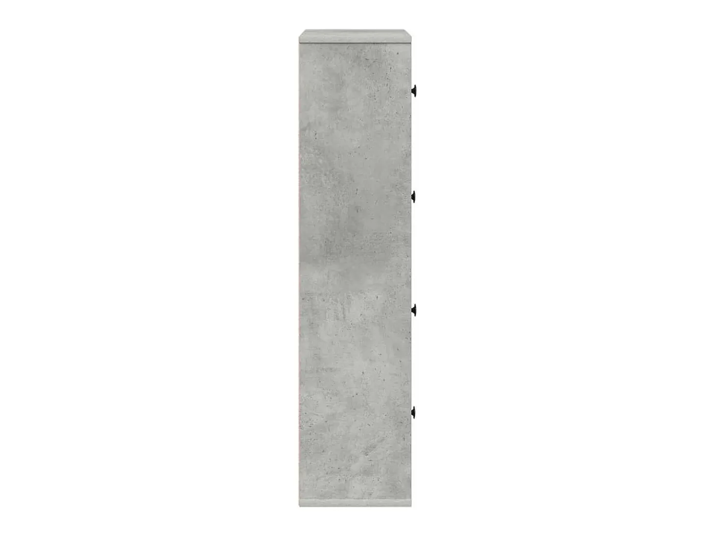 Estantería de madera de ingeniería gris hormigón 60x24x101,5 cm