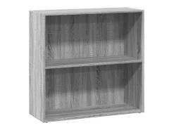 Estantería de madera de ingeniería gris Sonoma 80x30x77 cm