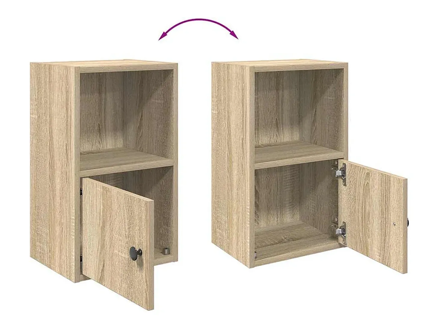 Estantería de madera de ingeniería roble sonoma 31x24x52 cm