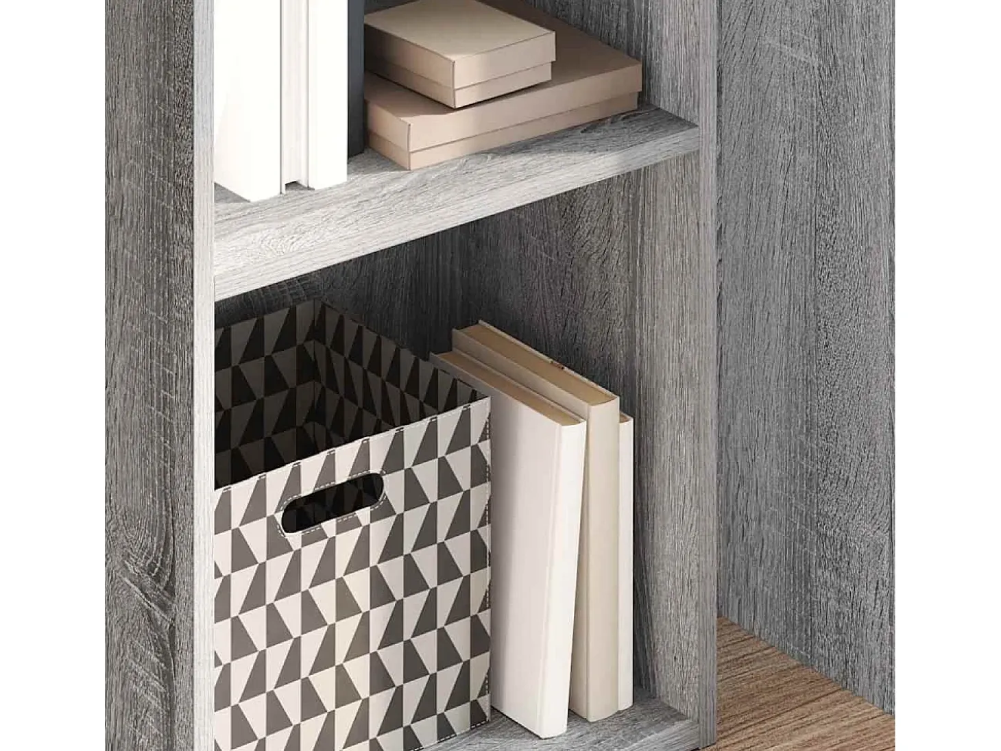 Estantería de madera de ingeniería gris Sonoma 40x30x152 cm