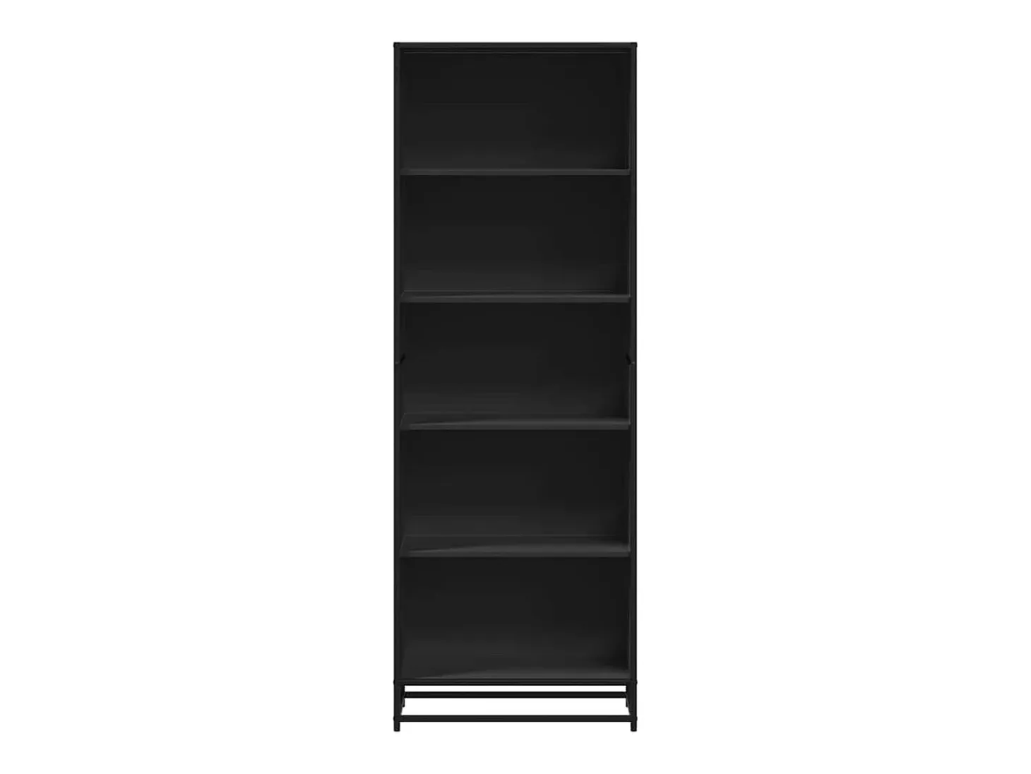 Estantería de madera de ingeniería negra 60x35x170,5 cm