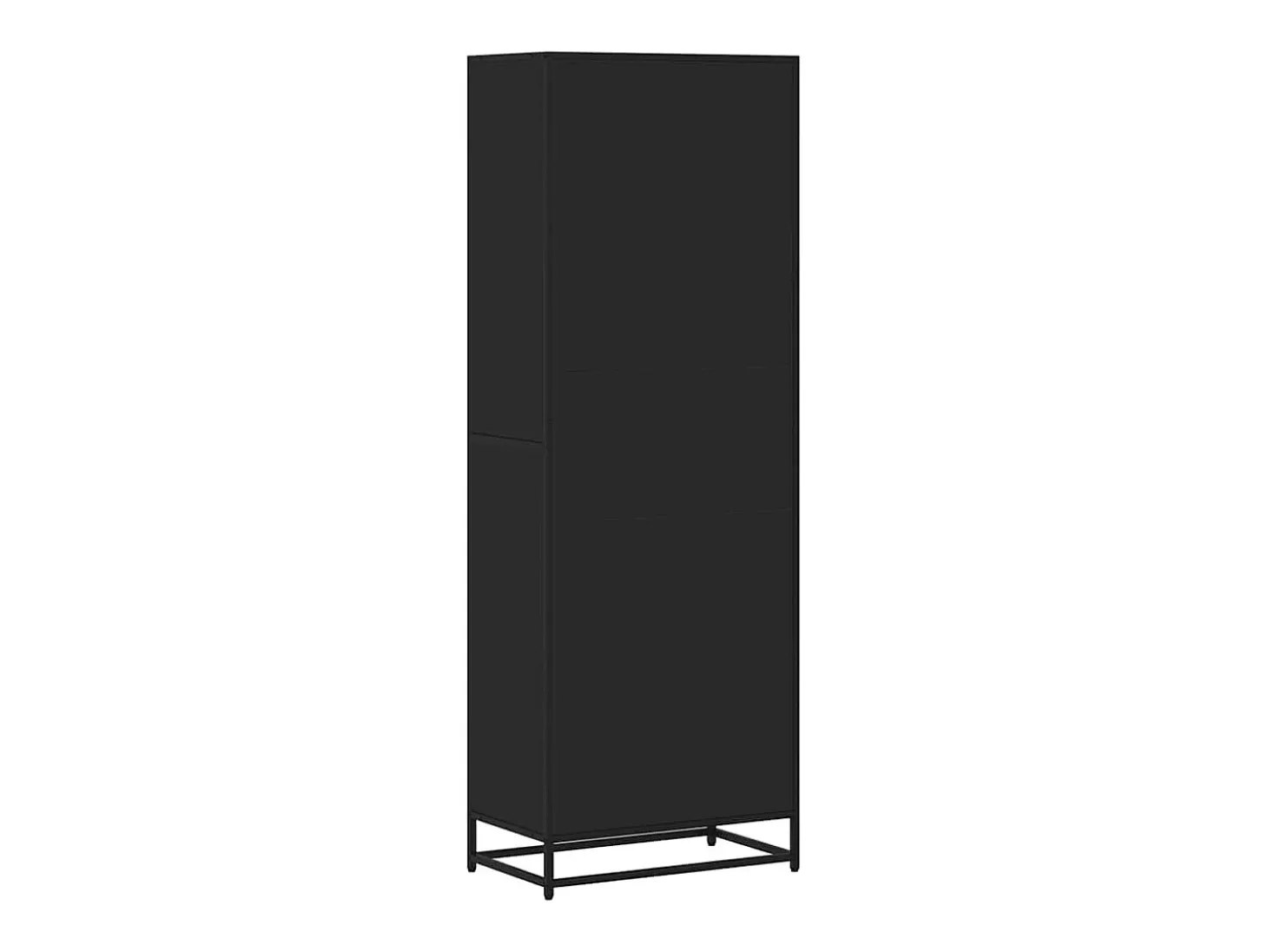 Estantería de madera de ingeniería negra 60x35x170,5 cm